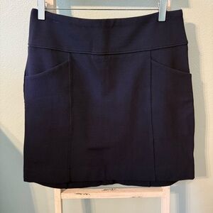 Maeve Anthropologie Navy Blue Women's Skirt Size M Pockets
